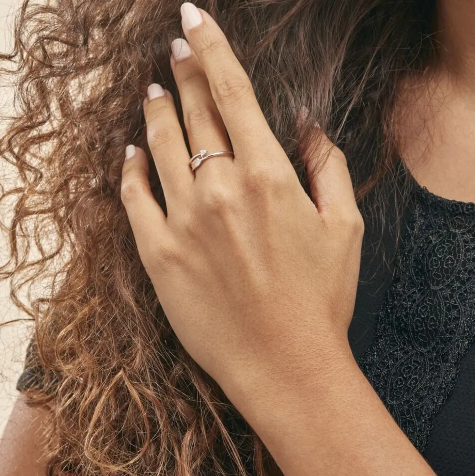 Bague Fleche Or Blanc Diamant
