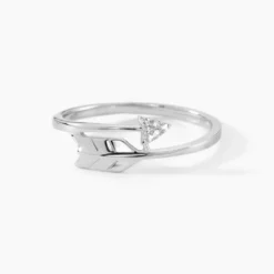 Bague Fleche Or Blanc Diamant