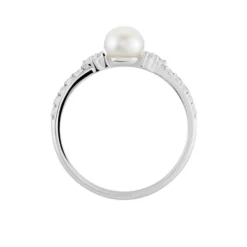 Bague Florenty Argent Blanc Perle De Culture Et Oxyde De Zirconium