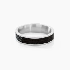 Bague Gaetane Acier Blanc