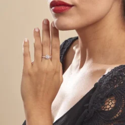 Bague Garine Or Rose Oxyde De Zirconium