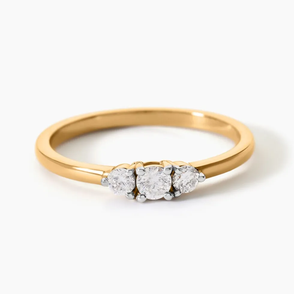 Bague Georgia Plaqué Or Jaune Oxyde De Zirconium