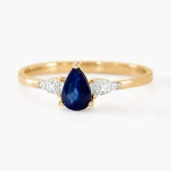Bague Glykeria Or Jaune Saphir Diamant