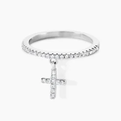 Bague Gorane Argent Blanc Oxyde De Zirconium