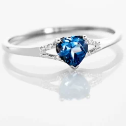 Bague Grishilda Or Blanc Topaze Oxyde