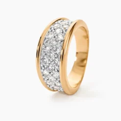 Bague Guerline Plaqué Or Jaune Oxyde De Zirconium