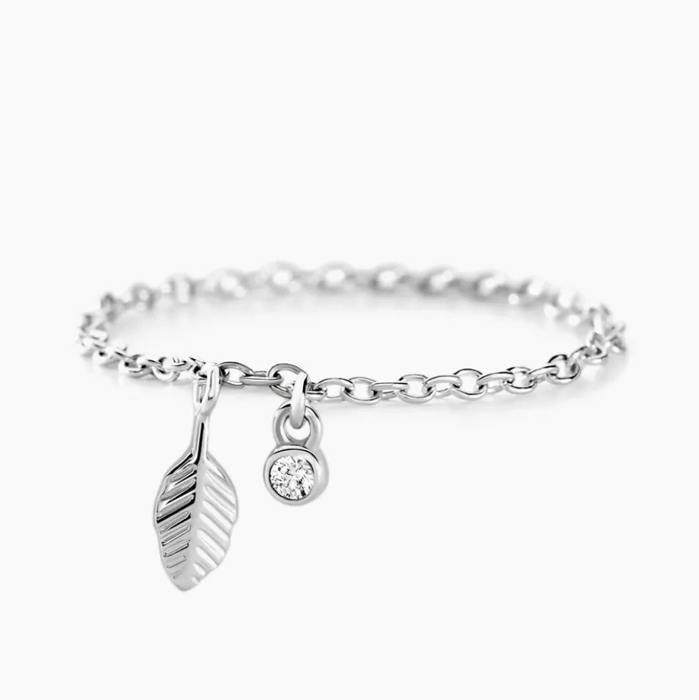 Bague Gypsie Argent Blanc Oxyde De Zirconium