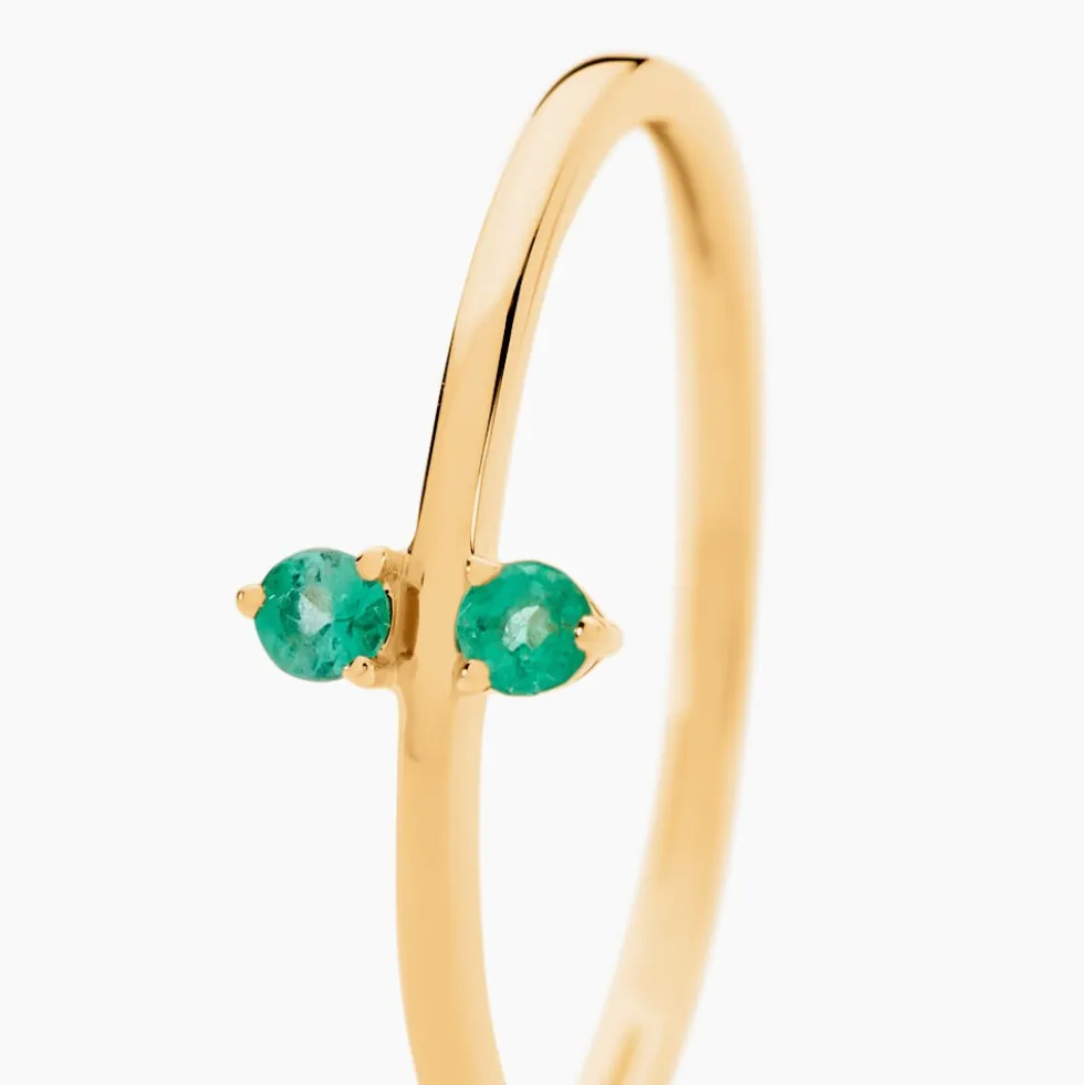 Bague Harding Or Jaune Emeraude