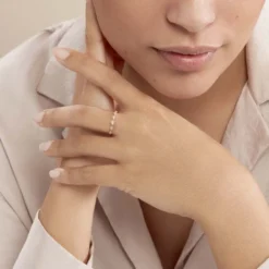 Bague Hestia Or Rose Oxyde De Zirconium