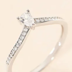 Bague Hyman Argent Blanc Oxyde De Zirconium