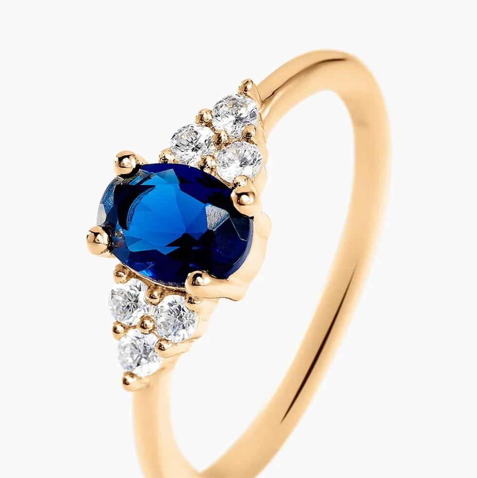 Bague Inara Plaqué Or Doré Oxyde De Zirconium