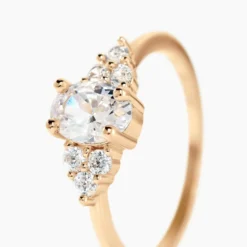 Bague Inara Plaqué Or Doré Oxyde De Zirconium