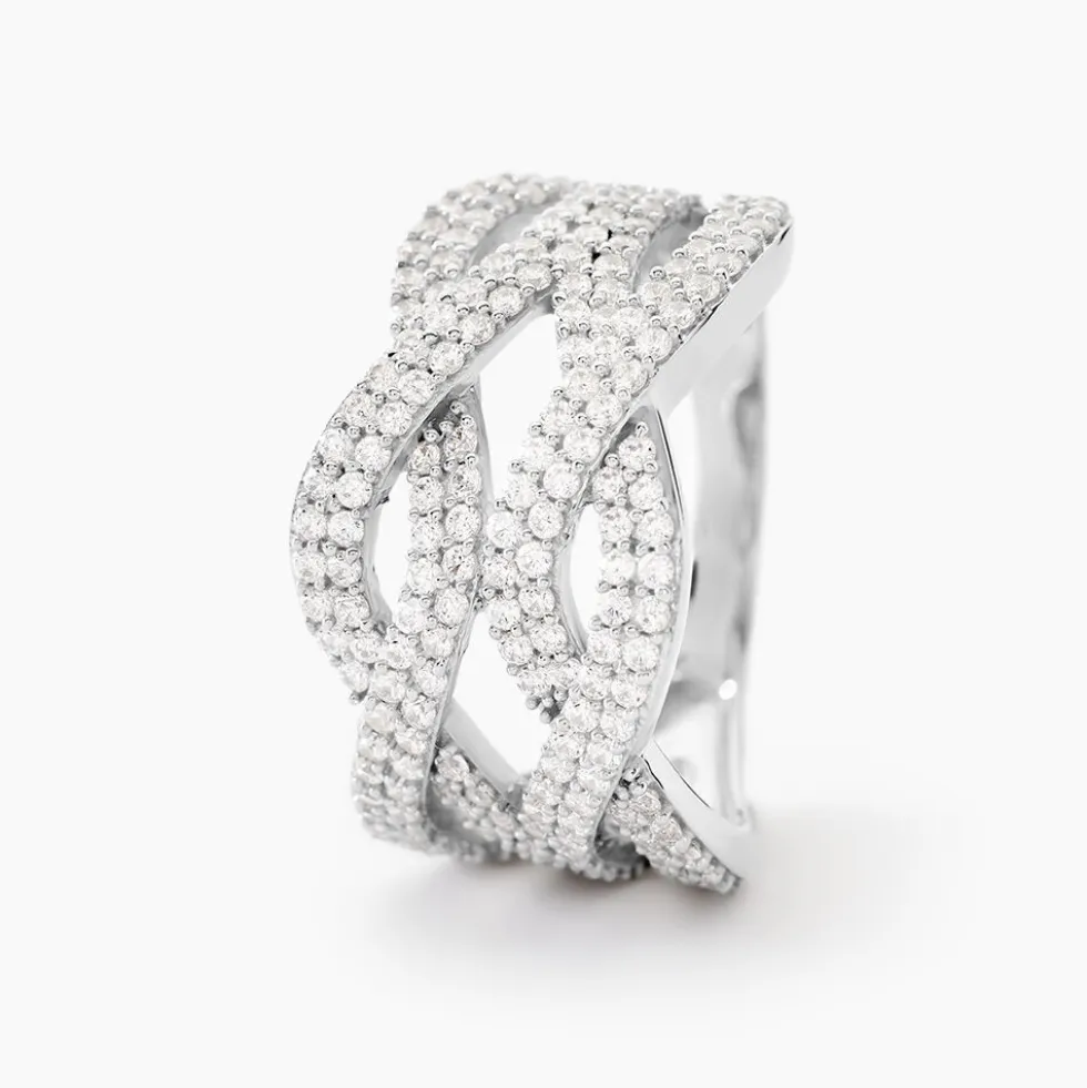 Bague Ireneo Argent Blanc Oxyde De Zirconium