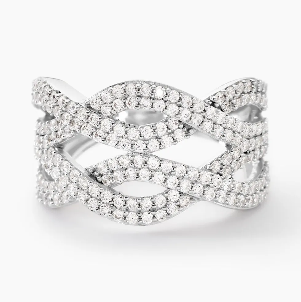 Bague Ireneo Argent Blanc Oxyde De Zirconium