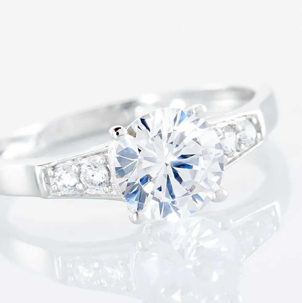 Bague Ivonne Or Blanc Oxyde De Zirconium