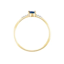Bague Jehane Or Jaune Saphir Et Diamant