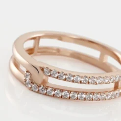 Bague Jessie Argent Rose Oxyde De Zirconium