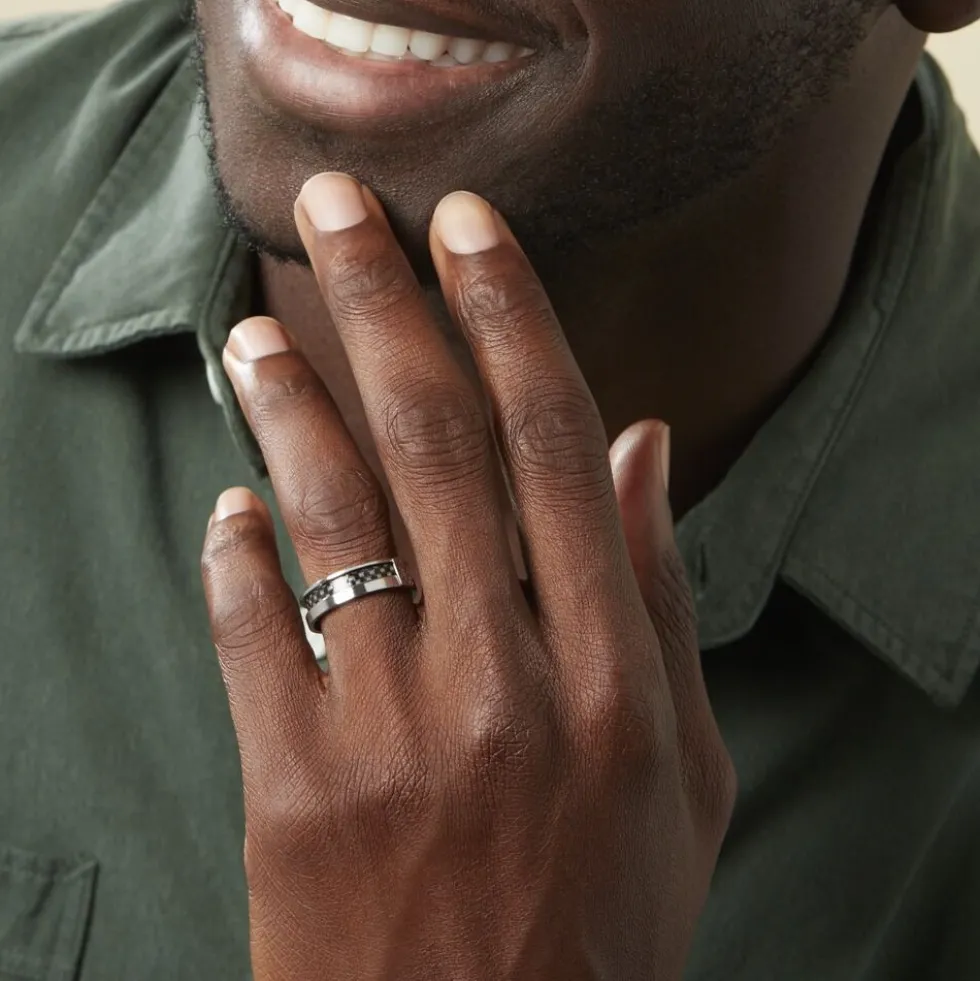 Bague Karly Acier Blanc