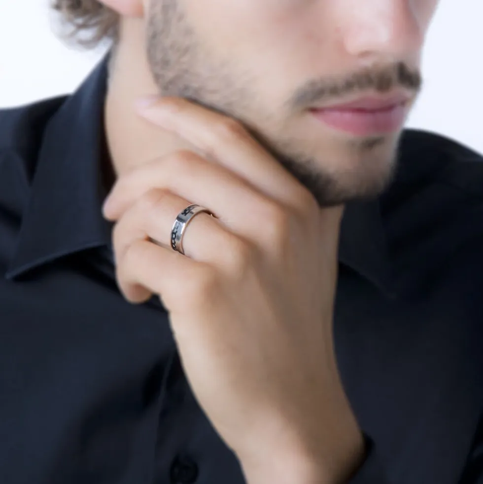 Bague Karly Acier Blanc