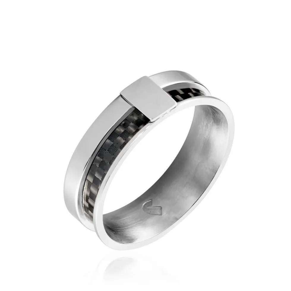 Bague Karly Acier Blanc