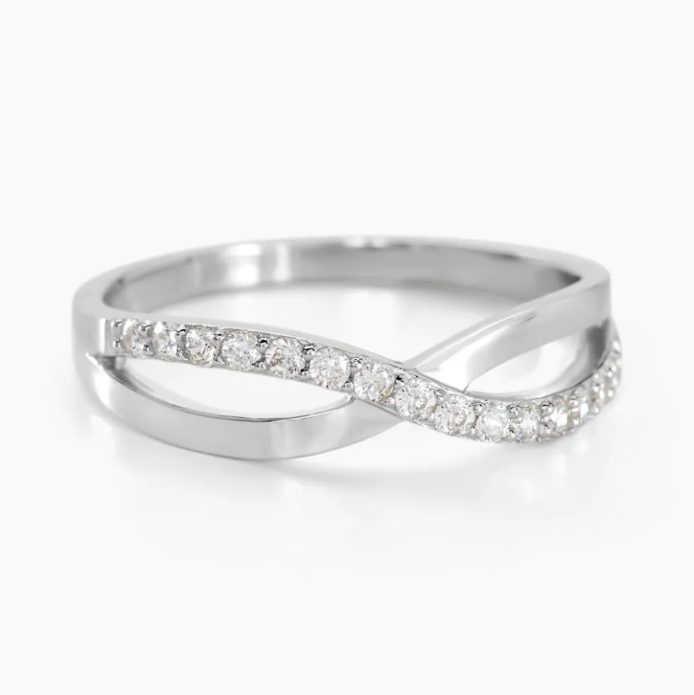 Bague Kassandre Argent Blanc Oxyde De Zirconium