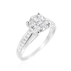Bague Kate Ld Platine Blanc Diamant Synthétique