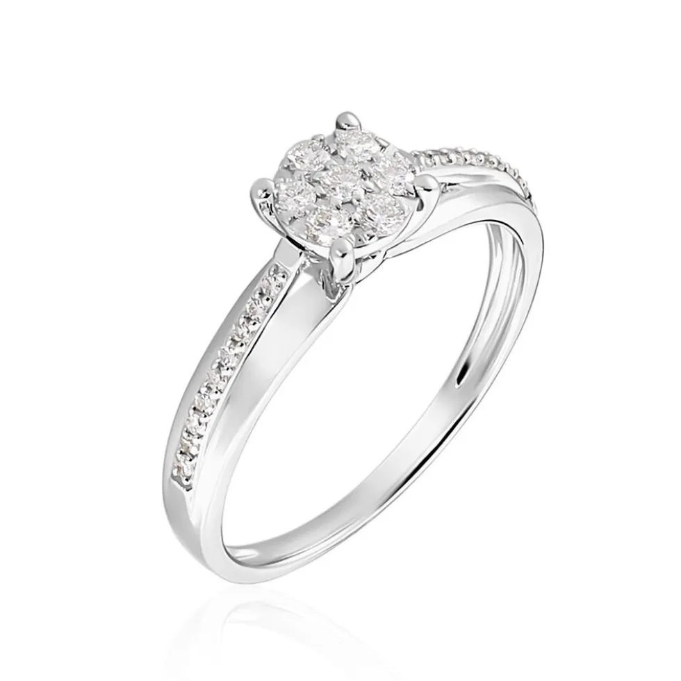 Bague Kate Or Blanc Diamant
