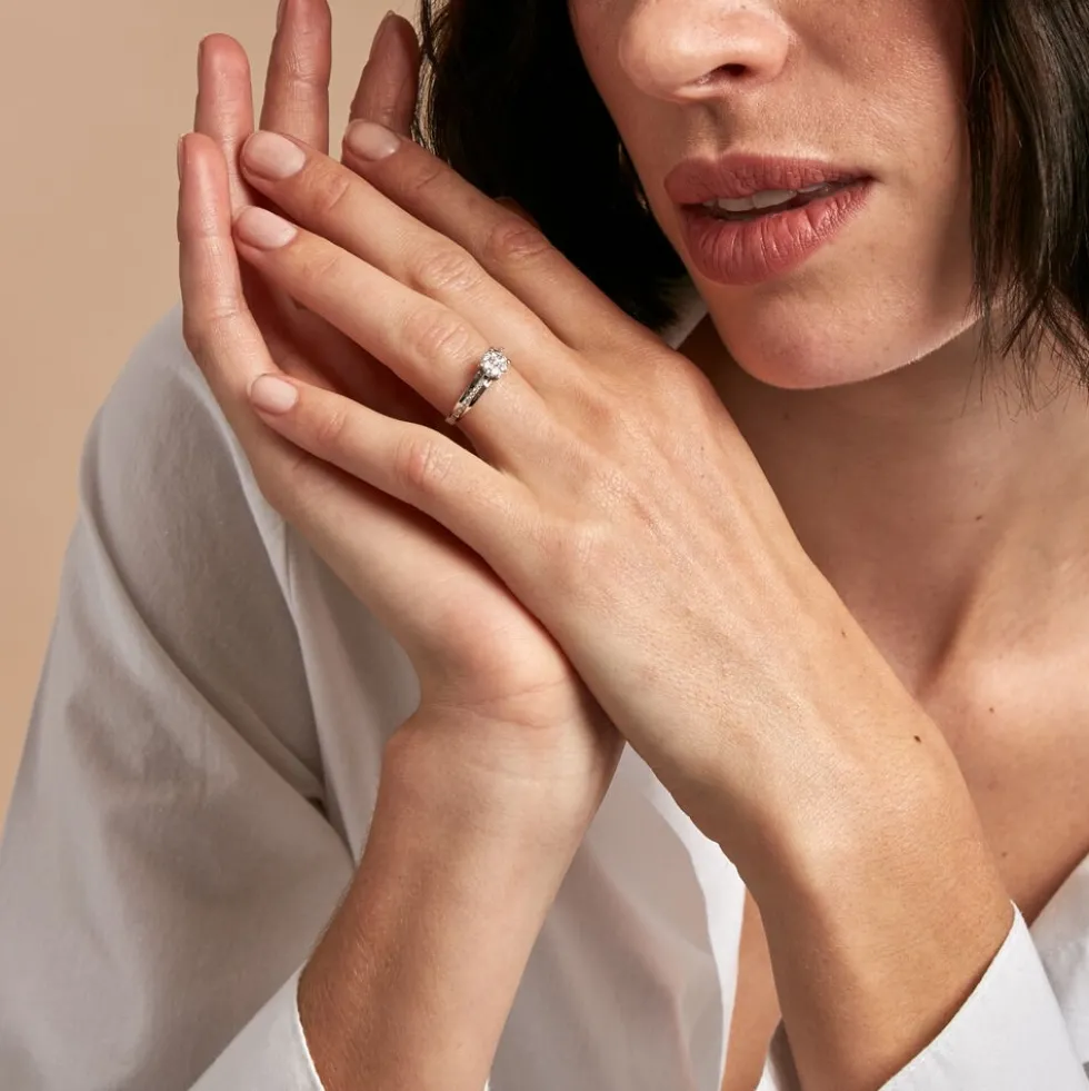 Bague Kate Or Blanc Diamant