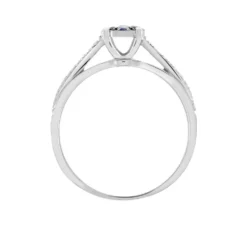 Bague Kate Or Blanc Saphir Et Diamant