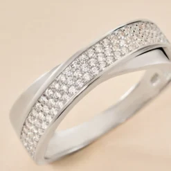 Bague Kawtare Argent Blanc Oxyde De Zirconium