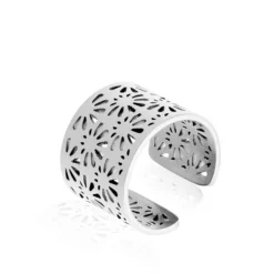 Bague Lace Acier Blanc