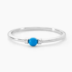 Bague Laelle Argent Blanc Turquoise