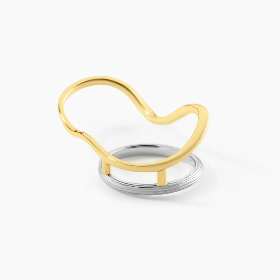 Bague Lara Argent Bicolore