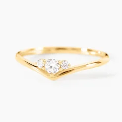 Bague Laurentius Or Jaune Diamant Synthétique
