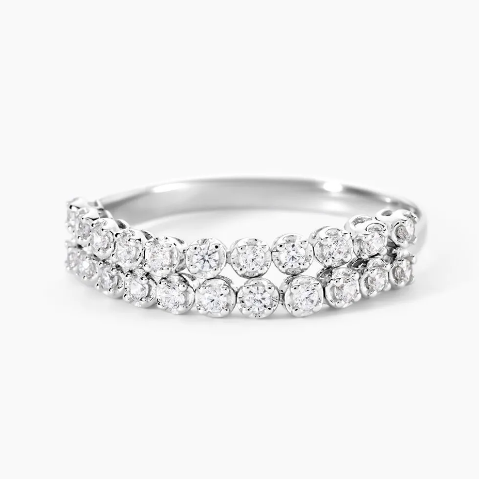 Bague Lexane Argent Blanc Oxyde De Zirconium