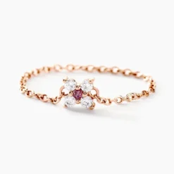 Bague Lindie Argent Rose Oxyde De Zirconium