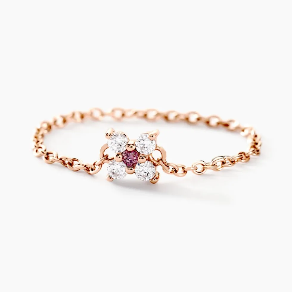 Bague Lindie Argent Rose Oxyde De Zirconium