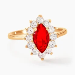 Bague Lisea Plaqué Or Jaune Verre Et Oxyde De Zirconium