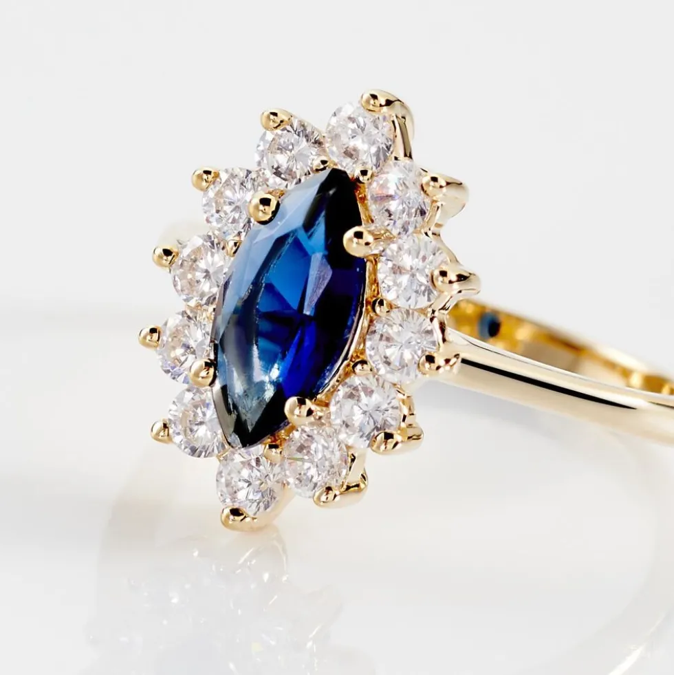Bague Lisea Plaqué Or Jaune Verre Et Oxyde De Zirconium