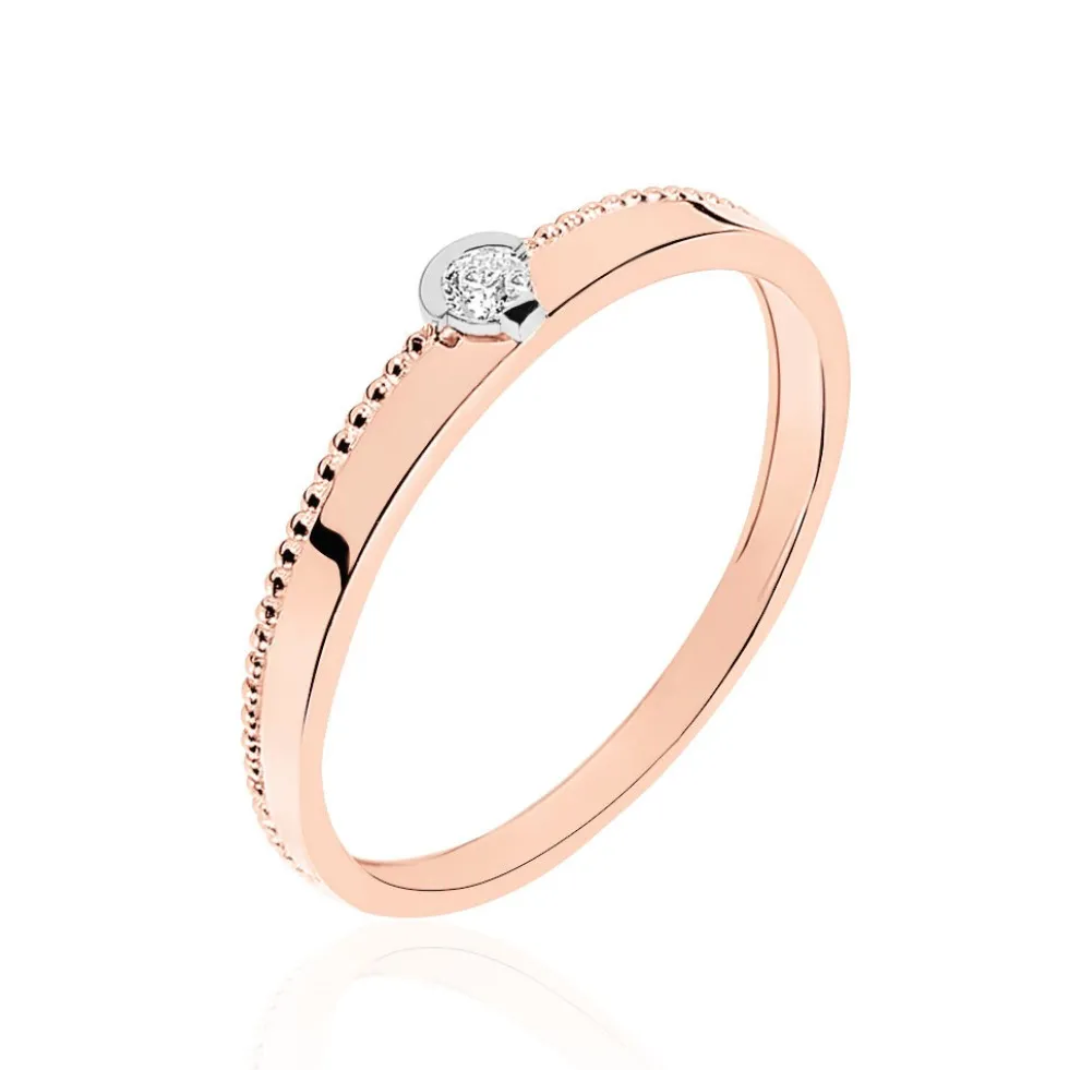 Bague Lou Or Rose Diamant