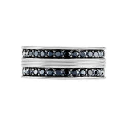Bague Lucio Argent Blanc Oxyde