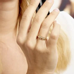 Bague Luz Plaque Or Jaune Oxyde De Zirconium