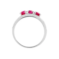 Bague Madeline Or Blanc Rubis Diamant
