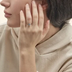Bague Mahina Or Blanc Topaze