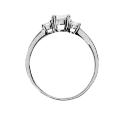 Bague Marie-angelina Argent Blanc Oxyde De Zirconium