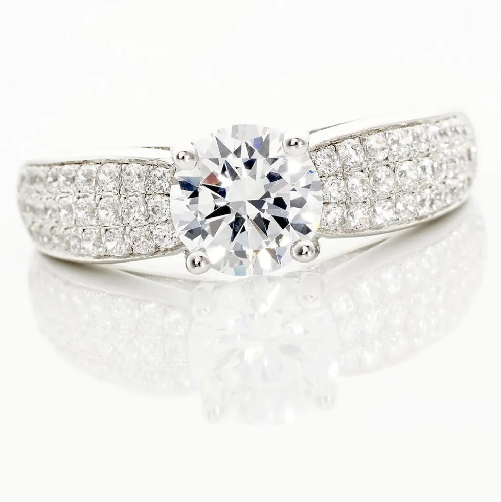 Bague Marilyn Argent Blanc Oxyde De Zirconium