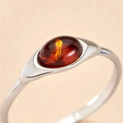 Bague Marquita Argent Blanc Ambre