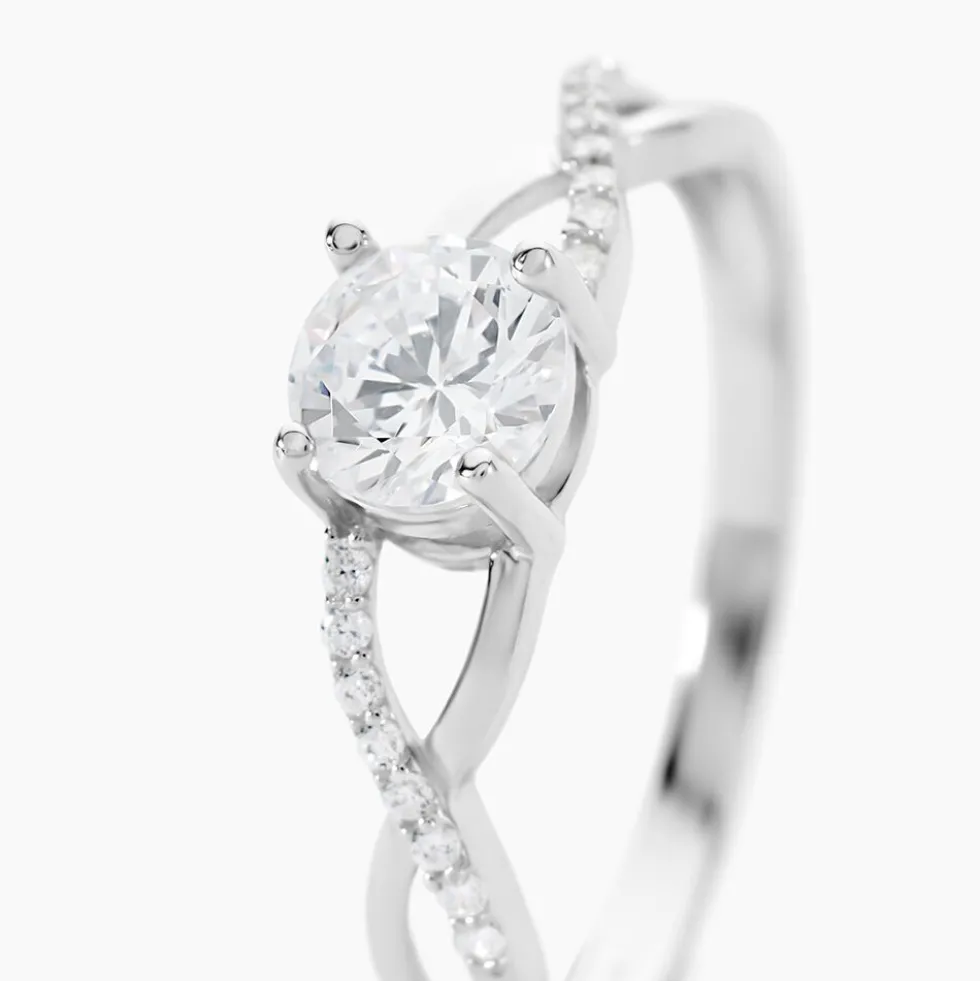 Bague Maryna Argent Blanc Oxyde De Zirconium