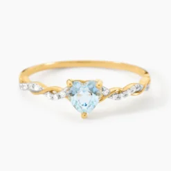 Bague Mathilde Or Jaune Topaze Oxyde De Zirconium