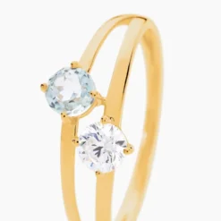 Bague Matija Or Jaune Topaze Oxyde De Zirconium